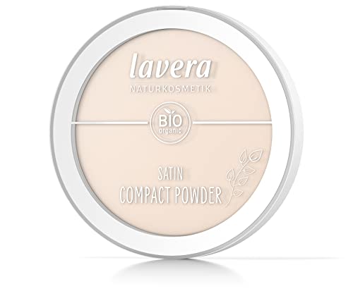 lavera Satin Compact Powder -Light 01- nude, Organic Almond Oil & Organic Rice Powder, Vegan, Mattifying, Long-Lasting - Image 3