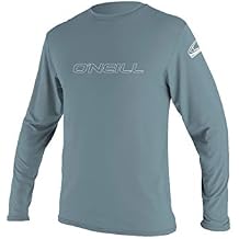 ONeill Mens Basic Skins Long Sleeve Sun Shirt, UPF 50+ Sun and Rash Protection for Surfing and All Outdoor Activities, Dusty Blue, XX-Large