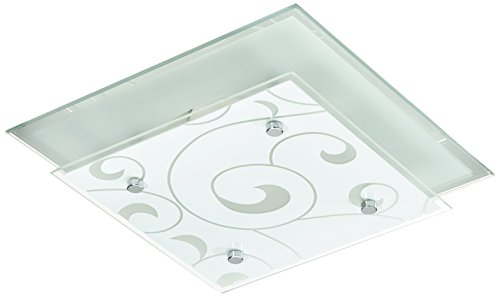 Preisvergleich Produktbild Deckenleuchte Raumleuchte Chrom-Glas Globo Dia 48062 Weiß