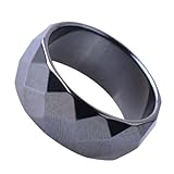 BESPORTBLE Anillo Multifacético para Hombres Moderno Meteorito Superficie Facetada Cómoda de Usar Negro, Obsequio Adecuado para Día del Padre