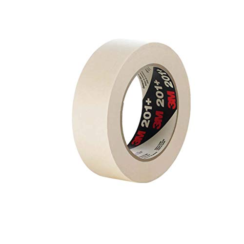 Image of 3M General Use Masking Tape 201+, Tan, 36 mm x 55 m, 4.4 mil, 24 Roll /Case
