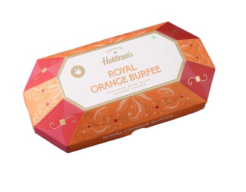 Image of Haldiram's Nagpur Royal Orange Burfee 250g (Pack of 2) | Premium Indian Mithai | Authentic Taste | Ideal for Gifting & Festivals | Vacuum Packed for Freshness
