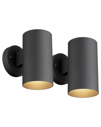 Ken & Ricky Outdoor Wall Sconce, Exterior Wall Light Fixtures, Cylinder Outside Lights for House...