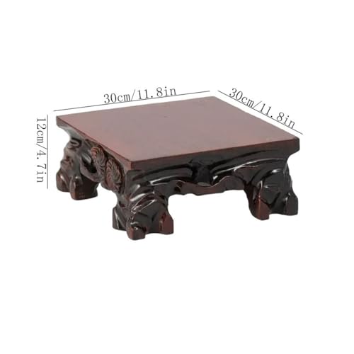 Socle de fleurs carré en bois pour stabiliser les pots de bonsaï instables