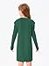 Haloumoning Girls Long Sleeve Sweater Dress Kids Casual Crewneck Knitted Pullover Jumpers 5-14 Years Green