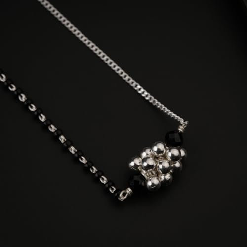 Image of House Of Aadyaa Handmade Silver Mangalsutra for Women | Made in 92.5 Silver | Silver Gifts for Women