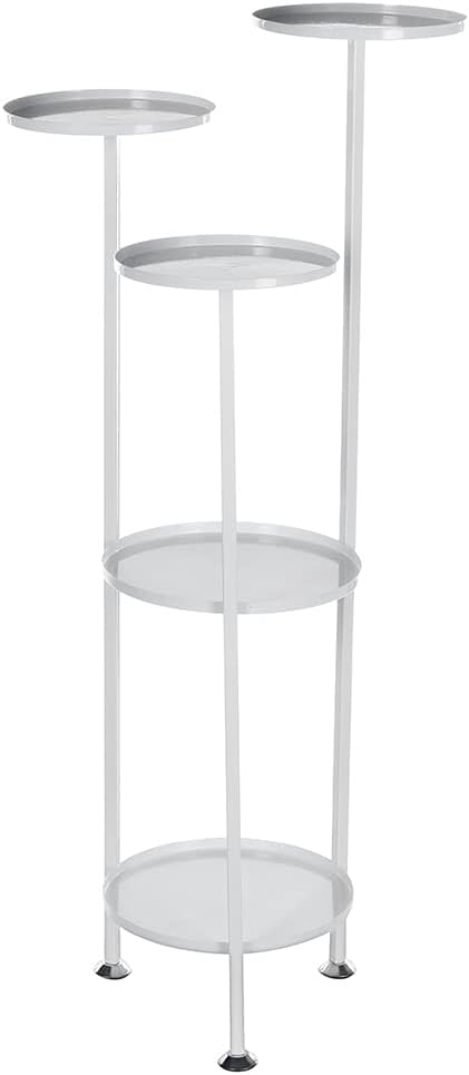 5 Tiers Metal Plant Holder Display Shelf Home Indoor Outdoor Garden Decor Flower Stand With Foot Pad(D)