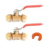 3/4 Ball Valves 22185-0000LF with Disconnect Clip - Push to Connect Fitting - Brass Ball Valve Plumb