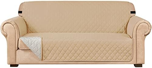subrtex – Funda de sofá Acolchada Reversible para sofá de 2 plazas, con Correas elásticas Ajustables y Bolsillo Lateral de Almacenamiento (para sofá de Dos plazas, Arena) subrtex – Funda de sofá Acolchada Reversible para sofá de 2 plazas, con Correas elásticas Ajustables y Bolsillo Lateral de Almacenamiento (para sofá de Dos plazas, Arena)