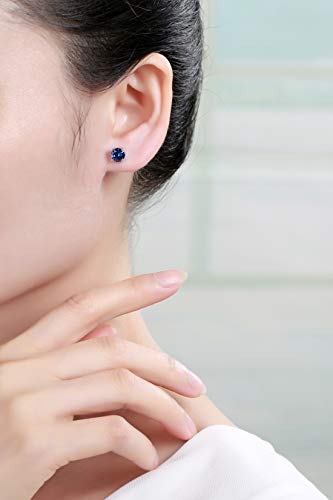 Adabele Authentic Sterling Silver Birthstone Stud Earrings 6mm/0.84 Carat Cubic Zirconia Imitation Diamond Gemstone Hypoallergenic Nickel Free Tarnish Resistant Women Men Fine Jewelry2