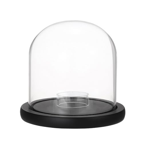 Hipiwe Vitrina de béisbol con base negra y soporte transparente