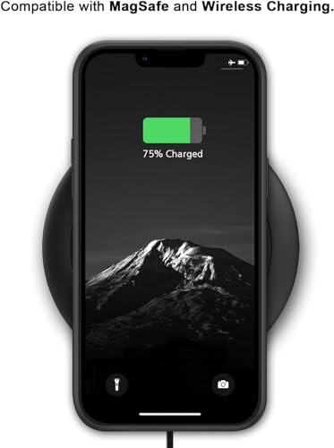 TENDLIN Compatible with iPhone 14 Plus Case Wood Grain with Carbon Fiber Texture Design Leather Hybrid Slim Case Black