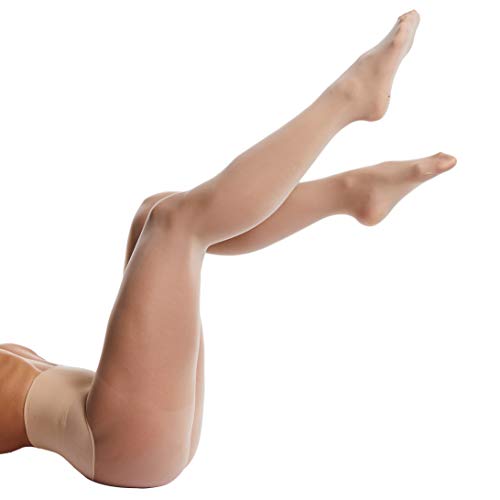 Frola Oil Shiny Stockings Pantyhose 360°Seamless Crotch High Waist Smooth Tights for Women(Large,1Pair Red)