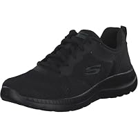 Skechers Women's Bountiful - Quick Path Lace-Up Sneaker, Black/Black, US 7