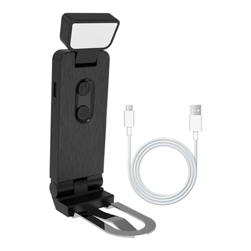Lámpara de libro con pinza | Lámpara de lectura recargable para leer la noche con temporizador de 45 minutos – Luz portátil de 6 niveles para mesita de noche, ocio creativo y piano