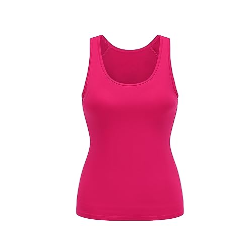 Image of Womens Modal Built-in Bra Padded Camisole Yoga Tanks Tops