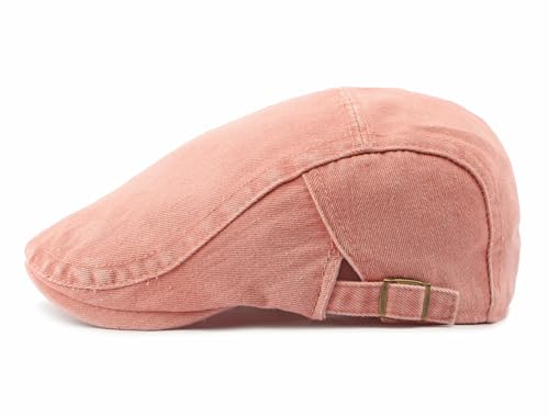 Image of Cotton Newsboy Cap,Breathable Ivy Gatsby Cabbie Beret Hat for Men's Women Driving Hunting Golf
