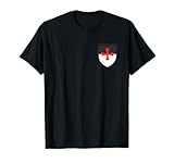 Knights Templar Shield Cross Crusades Side Print T-Shirt T-Shirt
