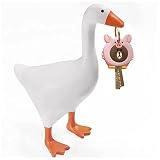 VOZUKO Cute Goose Magnetic Key Holder Rack, Eclectic Kawaii Duck Apartment House Room Home Decor Aesthetic Decorations Accessories Housewarming Gifts for Women Office Desk Bedroom Gadgets (Large)