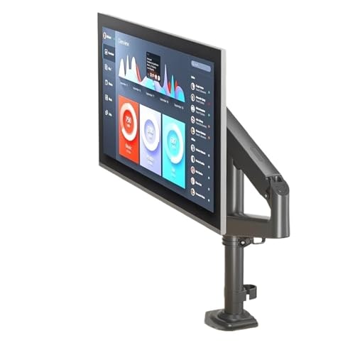 Support de moniteur de bureau anti mal de cou avec bras à ressort à gaz pour grand écran 32"