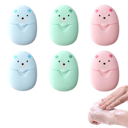 WUSJCOF 300 Hojas de Jabón de Papel Mini para Viajes, Jabón Portátil con Caja de Plástico, Ideal para Viajes, Camping, Actividades al Aire Libre y Senderismo, Compacto y Fácil de Transportar