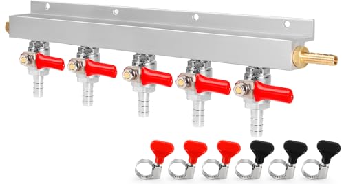 Kegerator Co2 Manifold with Check Valves and Clamps