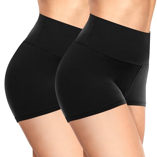 TNNZEET Biker Shorts Women - 8"/5"/3" High Waisted Tummy Control Workout Gym Spandex Booty Yoga Volleyball Shorts
