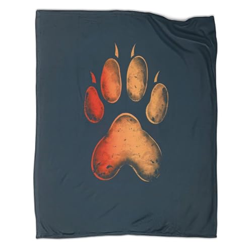 Couverture 3D imprimé pattes d'animaux plaid canapé microfibre 180x200cm - 3