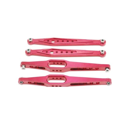 Tige de traction Wltoys 12428 en métal rouge pour réparer la suspension arrière 1/12