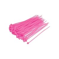 sourcing map – sourcing map 300 Stück Markierung Kabelbinder Rosa 100mmx2.5