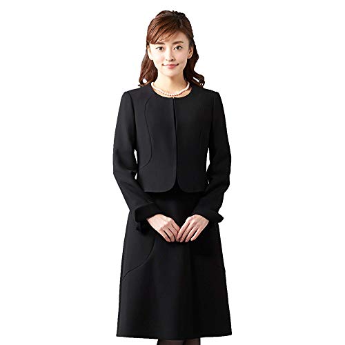 超新作 B Gallery 2点セット レディーススーツ デオドラント ワンピース 5号 15号 ジャケット アンサンブル ブラック ブラックフォーマル ブラックフォーマル