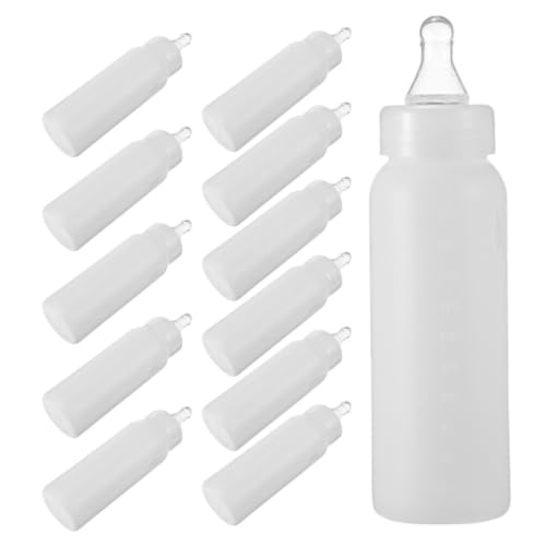 Biberones para corderos reutilizables de 250ml con chupete de silicona (12 piezas)