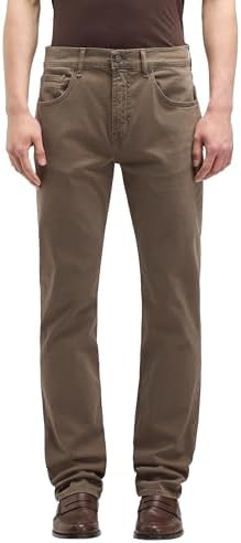 7 For All Mankind Men's The Straight Comfort Sateen Cub Pants, Brown, Bundweite: 79 cm