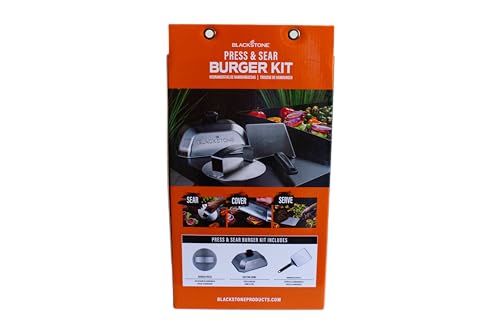 Blackstone 5462 Hamburger Kit (3 Piece) – Metal Flipper Spatula Turner, Basting Cover & Hamburger Press Patty Stainless Steel Burger Maker Set for Bacon, Steak–Griddle Accessories for Grilling, Black