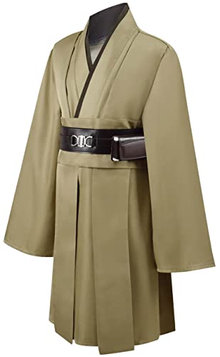 Kids Tunic Costume Suit Jedi Knight Costume Jedi Tunic Uniform Cosplay Suits Halloween Outfit (Brown, X-Small) #TOP1