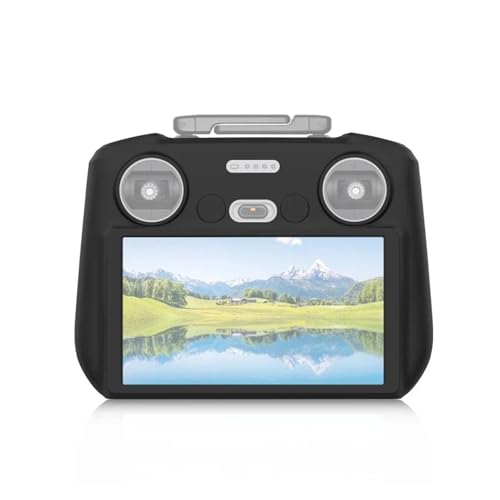 Silicone Protective Case �CCompatible For Mini 4 Pro/Air 3 RC 2 With Screen Remote Control Shockproof Soft Cover Accessory(Black)