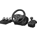 PXN V9 Gaming Steering Wheel, 270/900 Degree Raing Wheel with Pedals and Shifter, Compatible with Xbox One, Xbox Series S/X, PC, PS4, PS3, and Switch