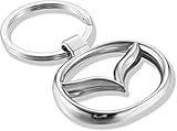 Zbosrma Fit Mazda Logo Key Chain Ring 3D Chrome Metal Car Keychain Keyring Alloy Key Holder For Mazda Car Accessories