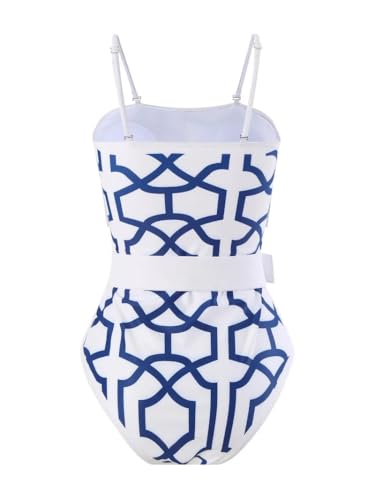 Image of AARAM Stylish Premium Women's One Piece Swimsuit with Cover Ups Wrap Skirt Sarong Retro Floral Print Monokini Tummy Control Swimwear, Printed Swimming Costume for Women Beach Wear