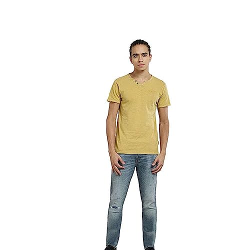 Image of Jack & Jones Men's Cotton Solid Slim Fit T-Shirt