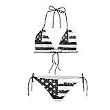 ☆ Material: Das 2-teilige Triangel-Bikini-Set besteht aus Polyester und Spandex, weich, hautfreundlich, dehnbar, atmungsaktiv und leicht