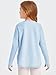 Haloumoning Girls Athletic Shirts Long Sleeve Active Quick Dry Tops Kids Gym Yoga Tees with Thumb Holes 5-14 Years, Light Blue, 13-14 Years