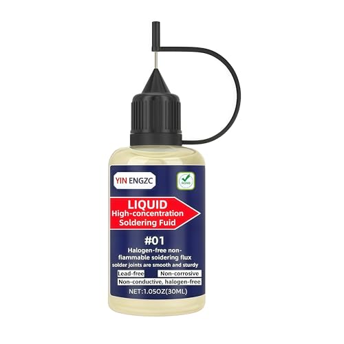 YINENGZC Liquid Solder Flux 30mL (1.05 Oz) No Clean Liquid Soldering Flux Electrical Rosin Flux Solder Liquid Flux Soldering Fluid in Squeeze Dropper Bottle.