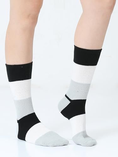 Image of Heat Logic Women's Thermal Socks, Hiking Warm Winter Thick Thermal Crew, Cozy, Cabin & Boot Socks, With & Without Grippers