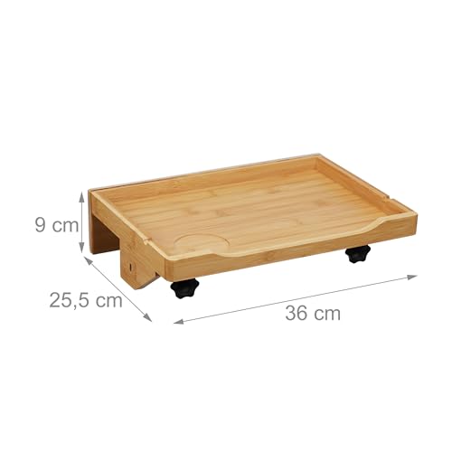 Tablette de lit en bambou véritable meuble de chevet suspendu élégant et robuste
