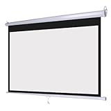 Wall Mount Manual Pull Down Projector Screen 16:9 Aspect Ratio: Multiple Sizes Available (72