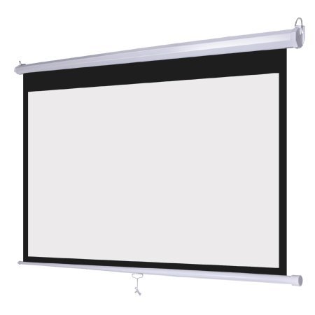 Wall Mount Manual Pull Down Projector Screen 16:9 Aspect Ratio: Multiple Sizes Available (72