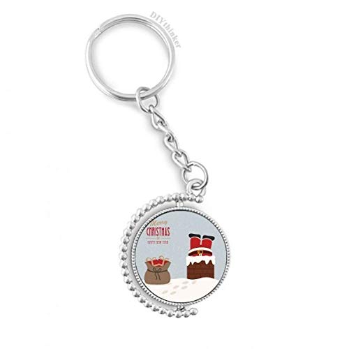Navidad de Santa Claus accesorio rotativo de alta resistencia para llaves de coche y hogar
