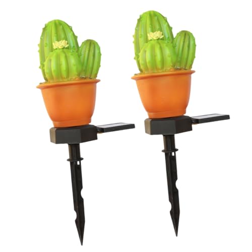 Lampe extérieure étanche LED solaire cactus double éclairage de cour
