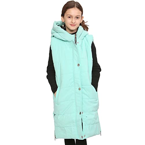 A2Z 4 Kids Girls Hooded Padded Gilet 934 Mint 11-12